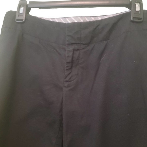 Gap Flat Front Bermuda Black Cotton Blend Shorts Sz 4 - Picture 3 of 7